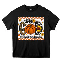 Black With God All Things Are Possible Heavy Core Tee - CowhideDigitalArt