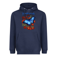Navy transformada por dios Heavyweight Hoodie - JahusDesignShop