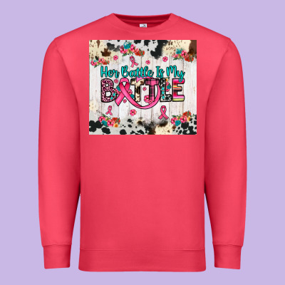 Her Battle Is My Battle Premium Sweatshirt Designed By Jahusdesignshop