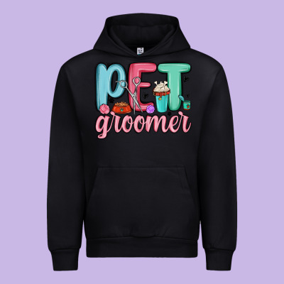 Pet Groomer Urban Hoodie Designed By Maliassmallbusiness