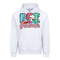 White pet groomer Urban Hoodie - MaliasSmallBusiness