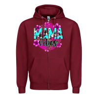 Burgundy mama vibes Zipper Hoodie - Zillion Design Studio