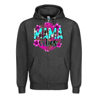 Charcoal Heather mama vibes Zipper Hoodie - Zillion Design Studio