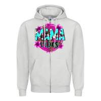 Dove Grey mama vibes Zipper Hoodie - Zillion Design Studio