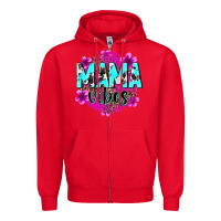 Red mama vibes Zipper Hoodie - Zillion Design Studio
