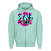 Seafoam mama vibes Zipper Hoodie - Zillion Design Studio