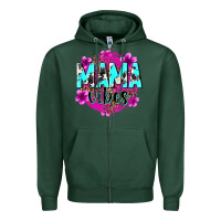 Sports Green mama vibes Zipper Hoodie - Zillion Design Studio