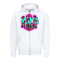 White mama vibes Zipper Hoodie - Zillion Design Studio