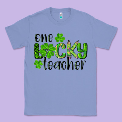 St. Patrick's Day One Lucky Teacher Classic Tee Designed By Ranaportraitstore