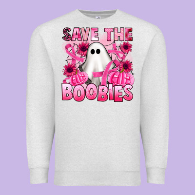Save The Boobies Premium Sweatshirt Designed By Artiststas