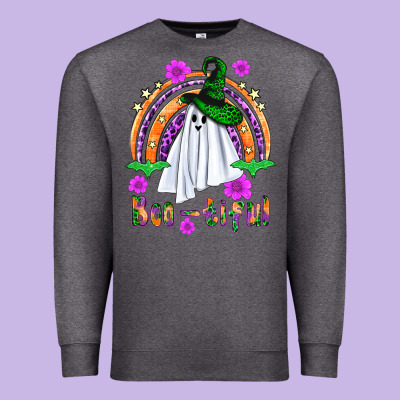 Boo Tiful Ghost Premium Sweatshirt Designed By Bundleandbundleshop