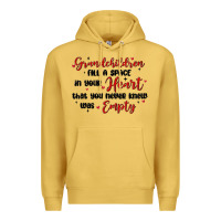 Antique Gold grandchildren fill a space in your heart Premium Hoodie - MaliasSmallBusiness