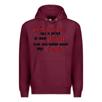 Burgundy grandchildren fill a space in your heart Premium Hoodie - MaliasSmallBusiness