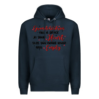 Navy grandchildren fill a space in your heart Premium Hoodie - MaliasSmallBusiness