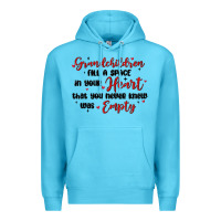 Ocean Blue grandchildren fill a space in your heart Premium Hoodie - MaliasSmallBusiness