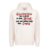 Pale Pink grandchildren fill a space in your heart Premium Hoodie - MaliasSmallBusiness