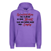 Purple grandchildren fill a space in your heart Premium Hoodie - MaliasSmallBusiness