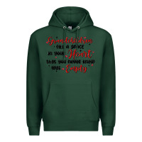 Sports Green grandchildren fill a space in your heart Premium Hoodie - MaliasSmallBusiness