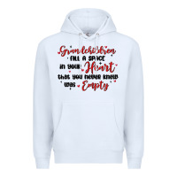White grandchildren fill a space in your heart Premium Hoodie - MaliasSmallBusiness