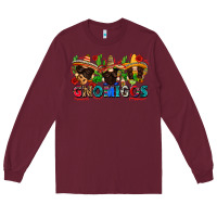 Burgundy gnomigos Long Sleeve Tee - Zillion Design Studio