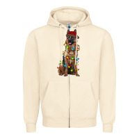 Sandshell christmas german shepherd Zipper Hoodie - RanaPortraitStore
