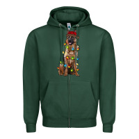 Christmas German Shepherd Zipper Hoodie | Teevron