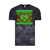 Cloud Black st.patricks heart shamrocks glitter Vintage Tee - BarkalooDesign