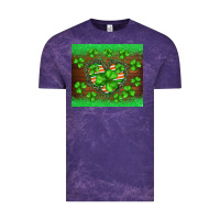 Cloud Purple st.patricks heart shamrocks glitter Vintage Tee - BarkalooDesign