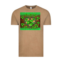 Vintage Coffee st.patricks heart shamrocks glitter Vintage Tee - BarkalooDesign