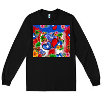 Black puerto rico hearts Long Sleeve Tee - Zillion Design Studio