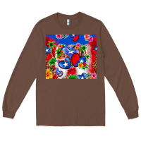 Chestnut puerto rico hearts Long Sleeve Tee - Zillion Design Studio