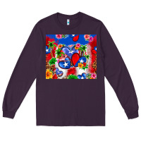Plum puerto rico hearts Long Sleeve Tee - Zillion Design Studio