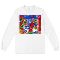 White puerto rico hearts Long Sleeve Tee - Zillion Design Studio
