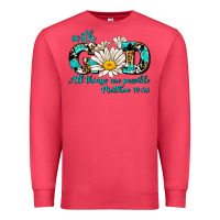 Cardinal with god all things are possible daisy Premium Sweatshirt - AdoDesignShop