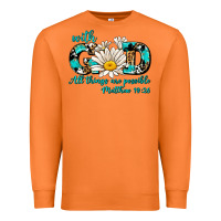 Carrot with god all things are possible daisy Premium Sweatshirt - AdoDesignShop