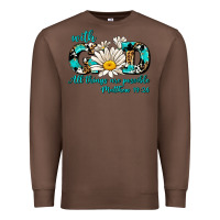 Chestnut with god all things are possible daisy Premium Sweatshirt - AdoDesignShop