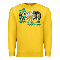 Lemon with god all things are possible daisy Premium Sweatshirt - AdoDesignShop