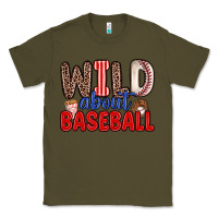 Army Green wild about baseball Classic Tee - Zillion Design Studio