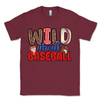 Burgundy wild about baseball Classic Tee - Zillion Design Studio