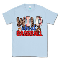 Dusty Blue wild about baseball Classic Tee - Zillion Design Studio