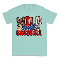 Seafoam wild about baseball Classic Tee - Zillion Design Studio