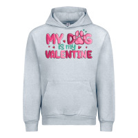 Heather Grey my dog is my valentine Urban Hoodie - MaliasSmallBusiness