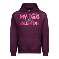 Mauve Wine my dog is my valentine Urban Hoodie - MaliasSmallBusiness