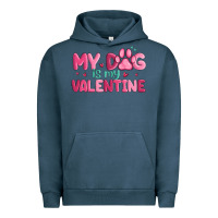 Pigment Midnight Navy my dog is my valentine Urban Hoodie - MaliasSmallBusiness