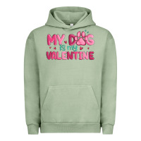 Pigment Oil Green my dog is my valentine Urban Hoodie - MaliasSmallBusiness