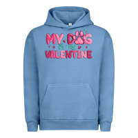 Pigment Pebble Blue my dog is my valentine Urban Hoodie - MaliasSmallBusiness