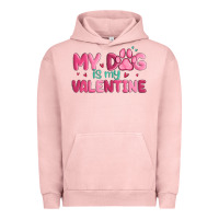 Pigment Salmon my dog is my valentine Urban Hoodie - MaliasSmallBusiness