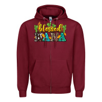 Burgundy blessed nana Zipper Hoodie - Zillion Design Studio