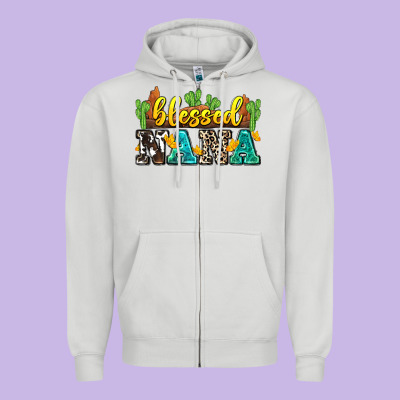 Blessed Nana Zipper Hoodie Designed By Zillion Design Studio