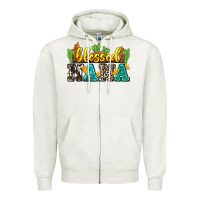 Oatmeal Heather blessed nana Zipper Hoodie - Zillion Design Studio